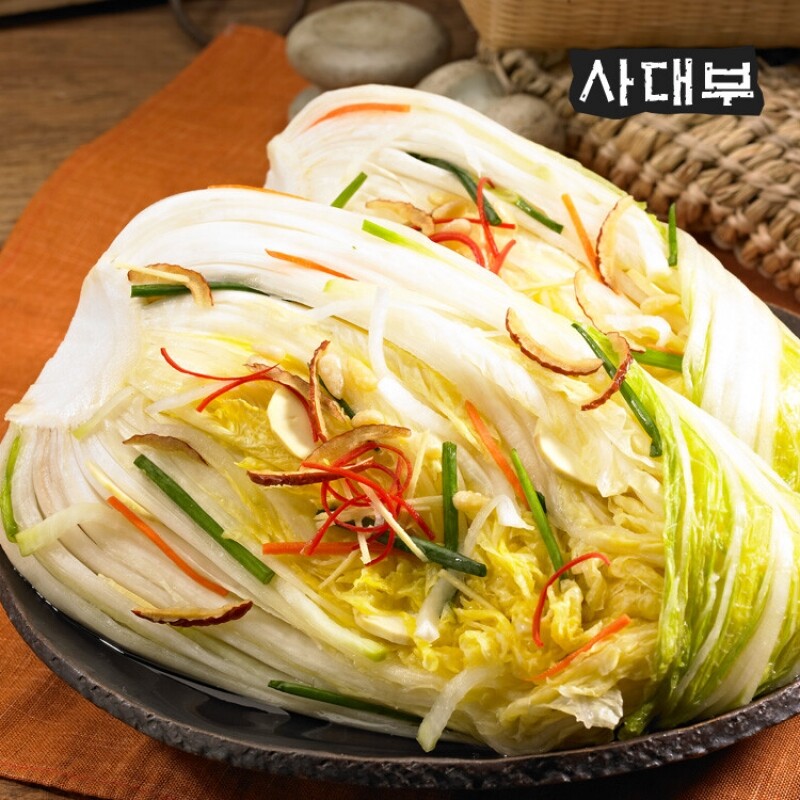 우영채널,사대부 백김치 5kg(국.내.산 100% 농산물로 만든 김치 HACCP 인증)